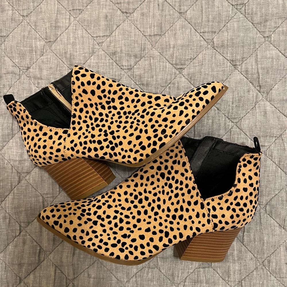 Brand New Cheetah print ankle boots